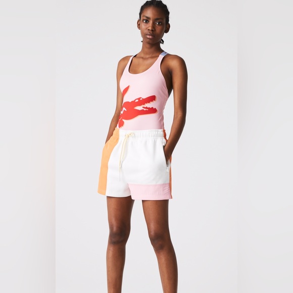 Lacoste WOMEN'S CROCODILE PRINT AND CRISS-CROSSED STRAPS SWIMSUIT - Picture 4 of 6